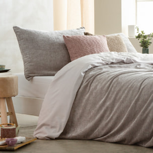 Housse de couette velvet beige