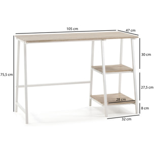 Esritorio Lisboa en color negro/blanco