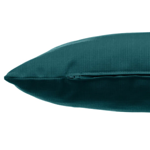 Coussin déco d'extérieur "Korai" bleu canard 30x50cm en polyester