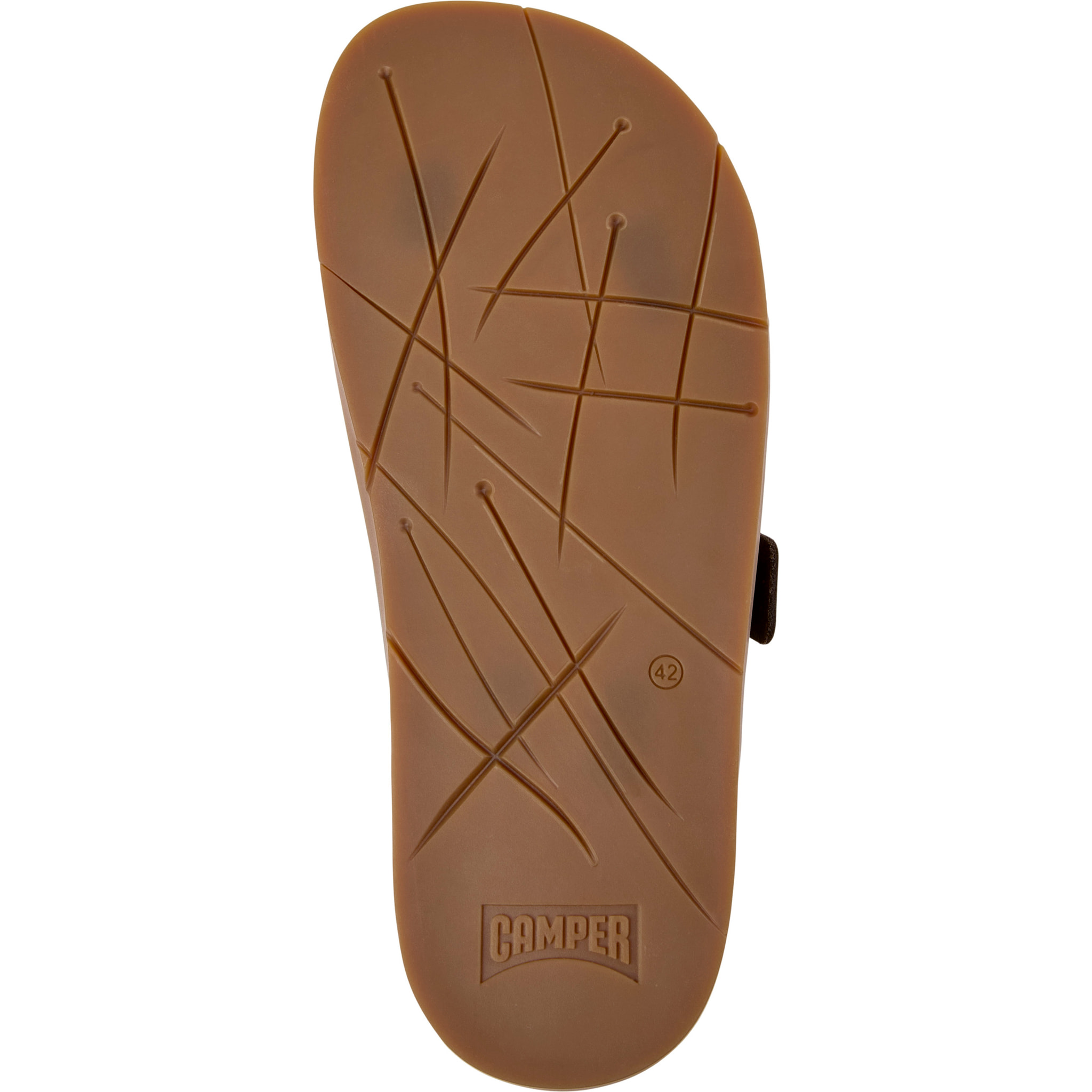 Sandalias - CAMPER Lluc Sandal - Marron - Cuero liso