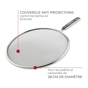 Couvercle anti projection 28 cm Fackelmann Basic