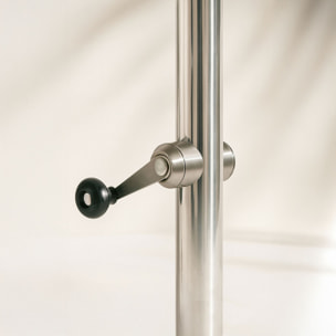 Parasol en aluminium et toile noire 200cm COMETE