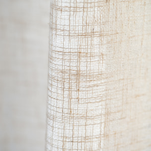 Tissu voilage poly-lin fil flammé - Lin