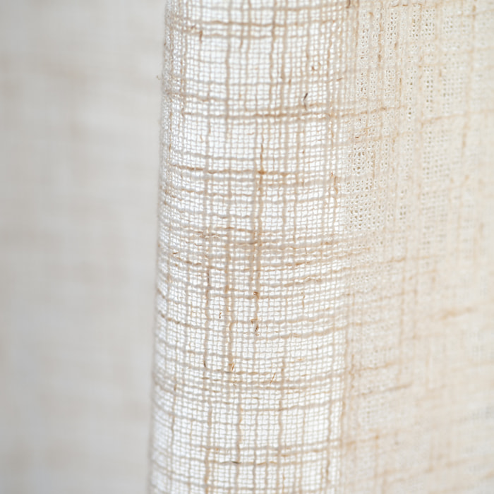 Tissu voilage poly-lin fil flammé - Lin