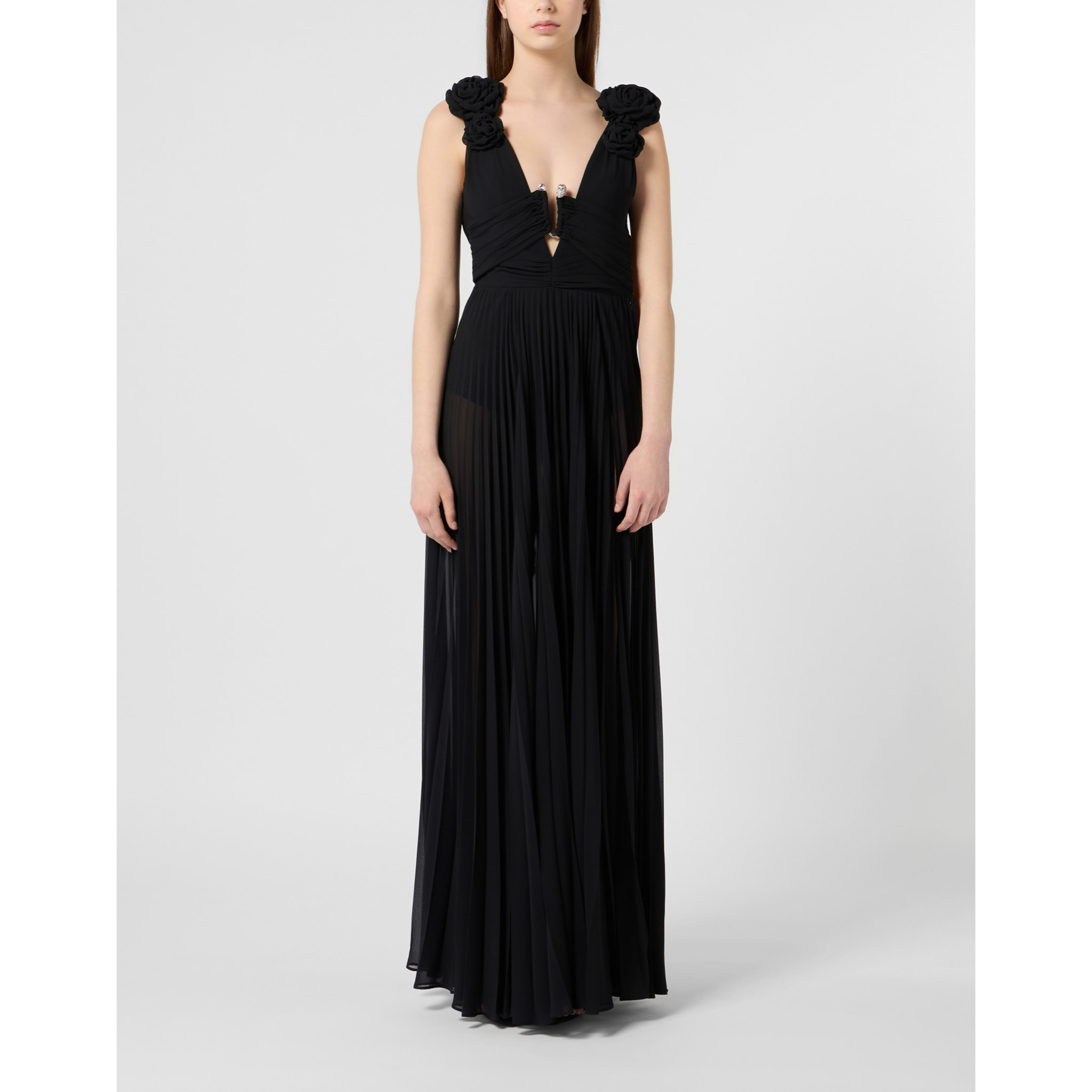 PHILIPP PLEIN Long Evening Dress Flowers