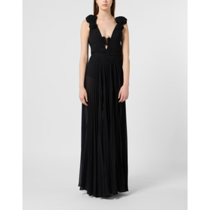 PHILIPP PLEIN Long Evening Dress Flowers