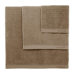 3 serviettes PALACE GUY LAROCHE - coton 550 g/m2 - marron