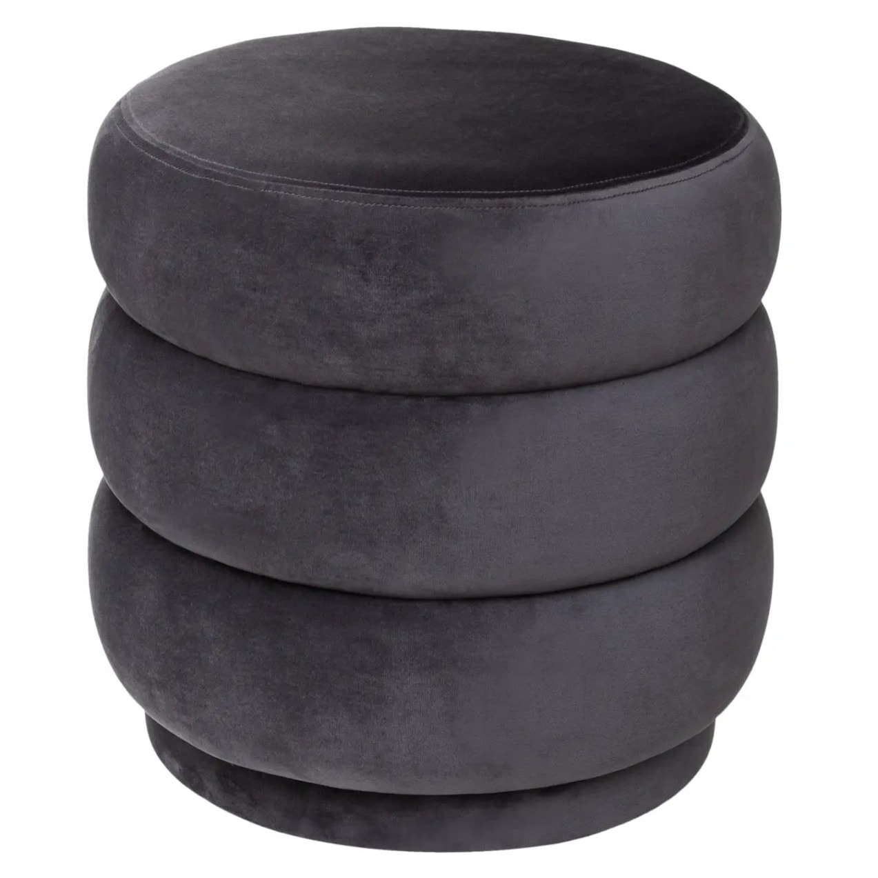 Pouf "Sinan" velours gris
