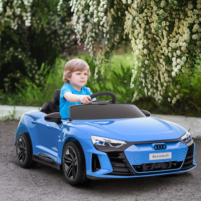 Véhicule électrique enfant Audi RS e-tron GT V. max. 5 Km/h télécommande effets sonores + lumineux bleu