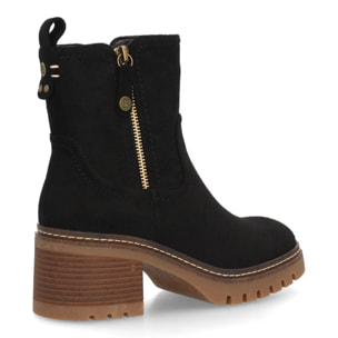 Botines cómodos para mujer con tacón y cremallera