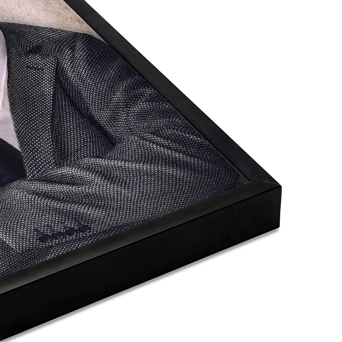 Affiche encadrée ours élégant en costume Affiche + cadre en métal - Noir