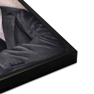 Affiche encadrée ours élégant en costume Affiche + cadre en métal - Noir