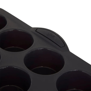 Moule 20 muffins silicone "Silitop" noir rouge