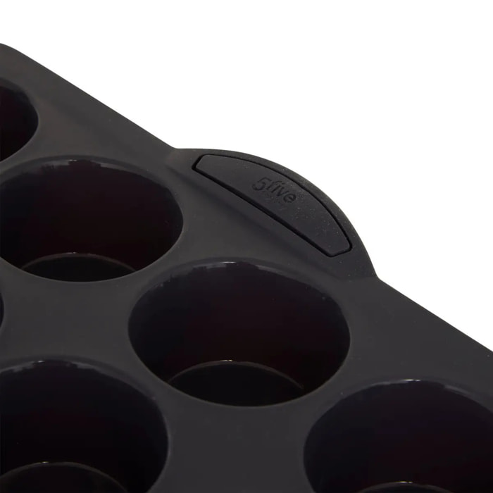 Moule 20 muffins silicone "Silitop" noir rouge