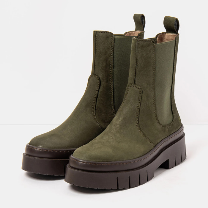 Botines 1954 NOBUCK KAKI/AMBERES color Kaki