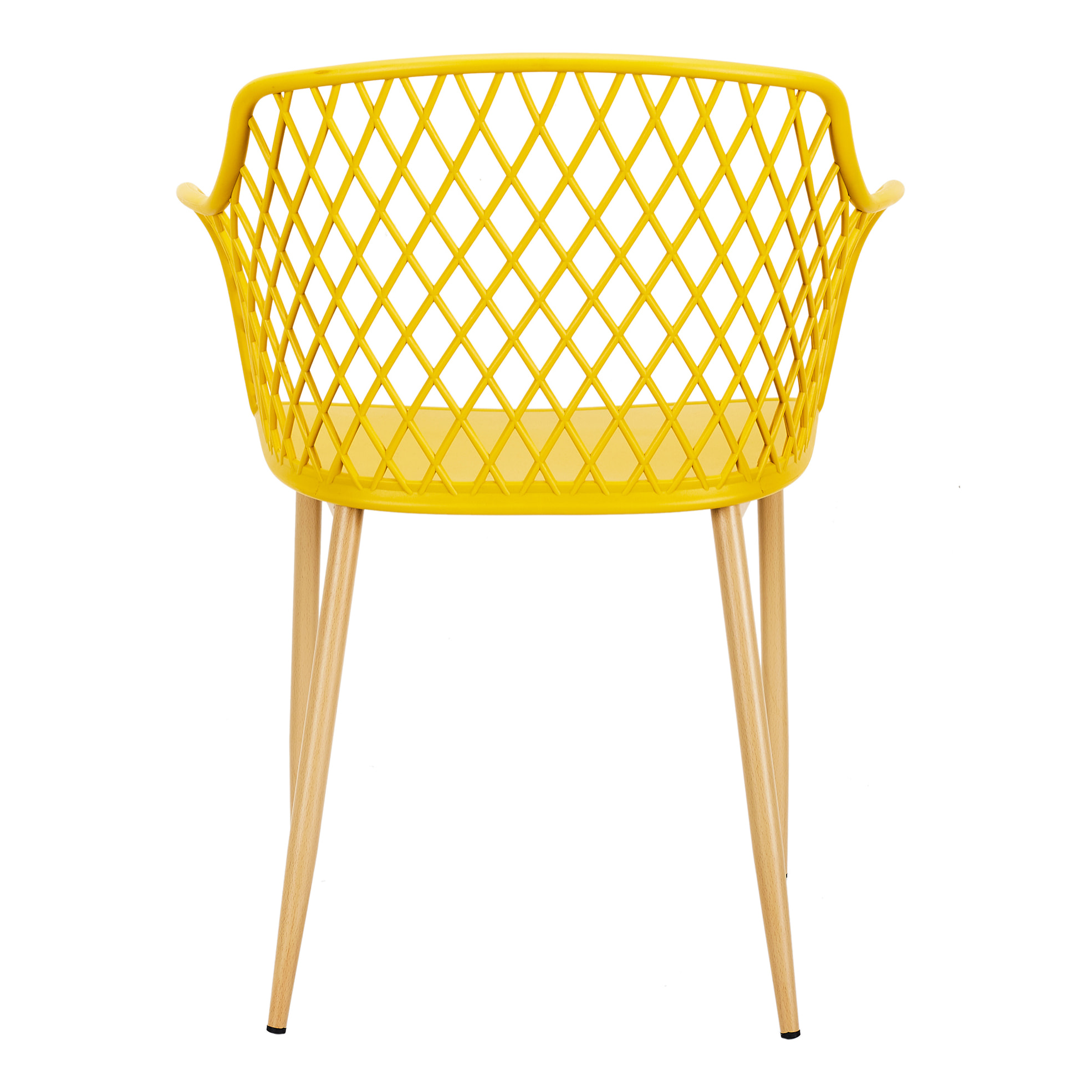 Fauteuil Exterieur Malaga Jaune - Lot De 4