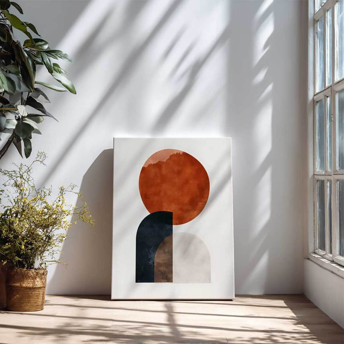 Tableau formes archi terre Toile imprimée