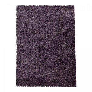 Tapis poils longs shaggy tissé motif faux uni MIGE