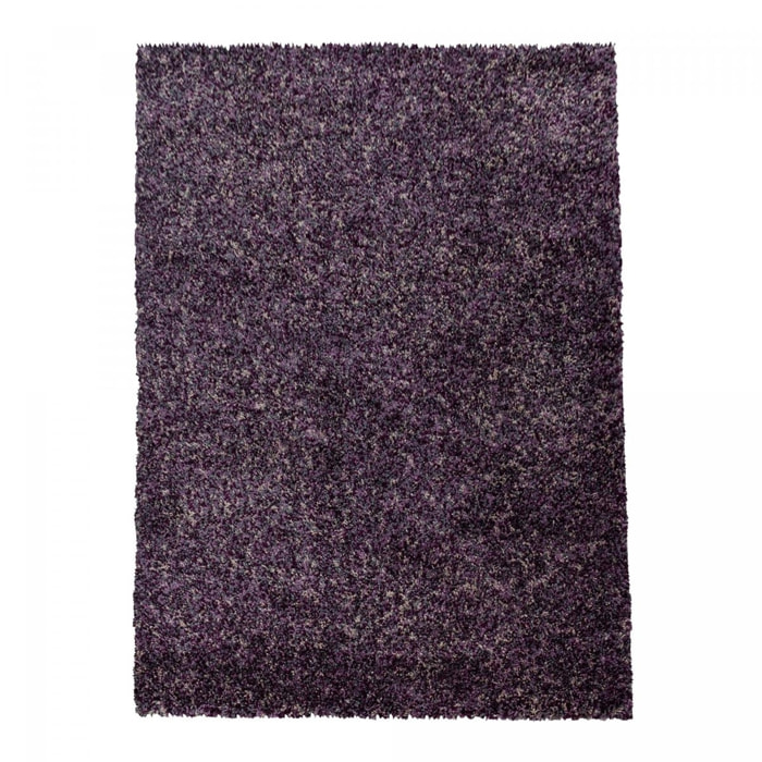 Tapis poils longs shaggy tissé motif faux uni MIGE