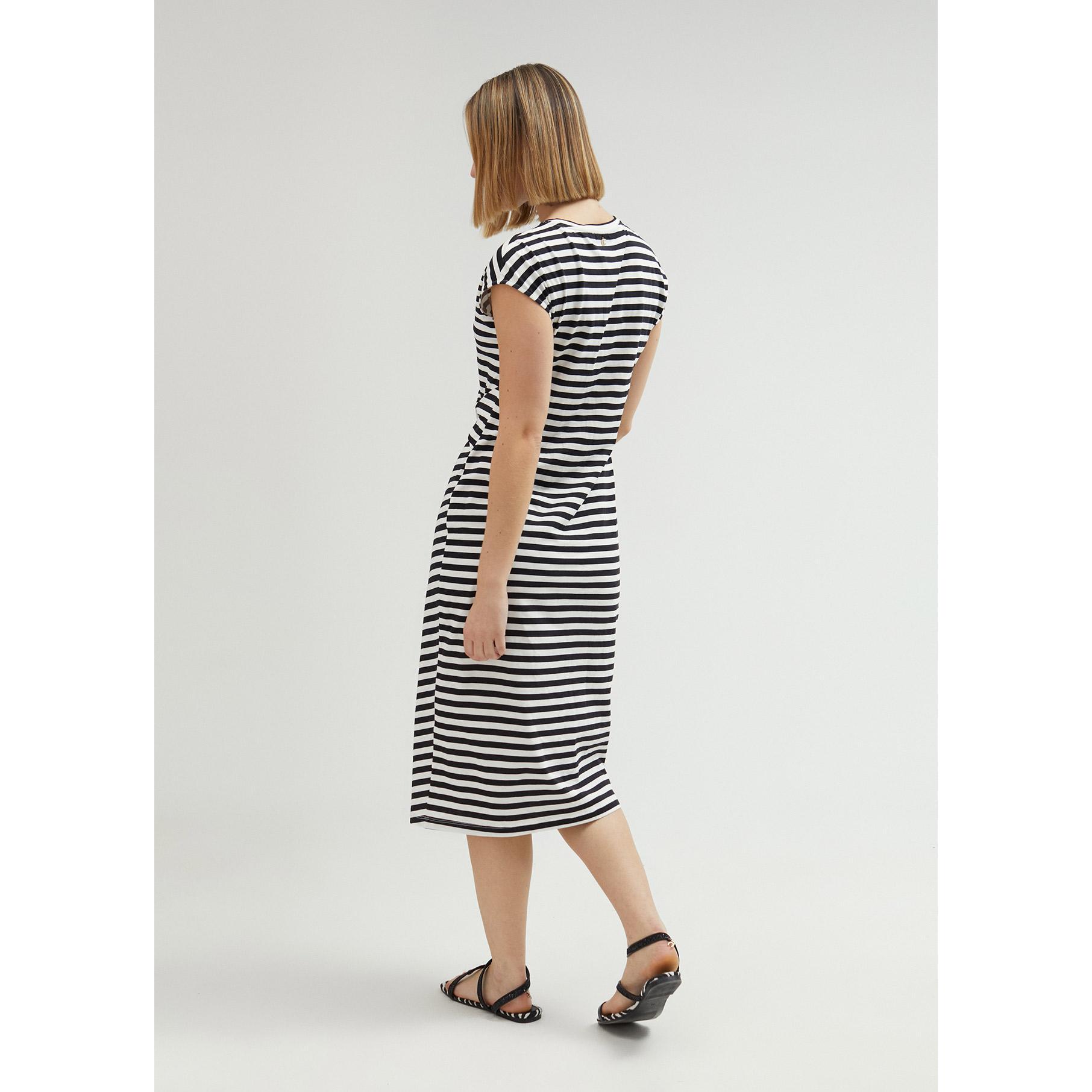 Abito a Righe con Nodo Laterale