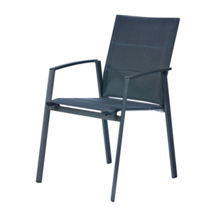 Ensemble table et chaises de jardin  - gris - NAPLINEA