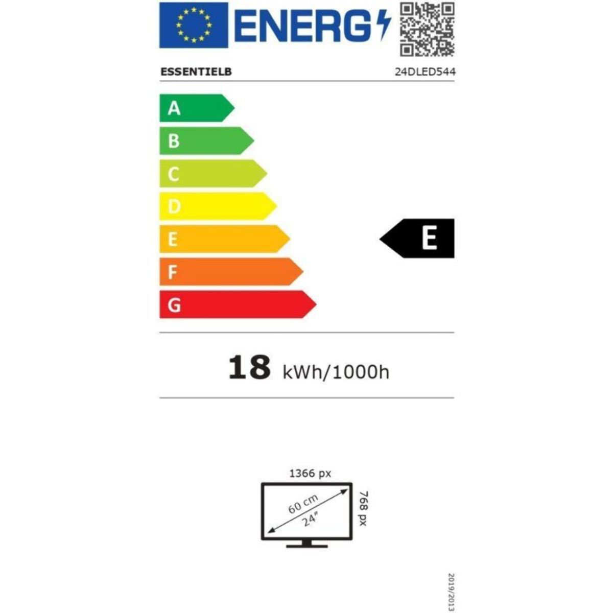 TV LED ESSENTIELB 24DLED544 12V VIDAA