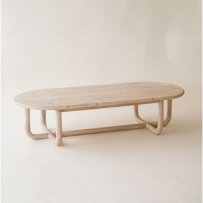 Table basse en pin recyclé KRISTEN