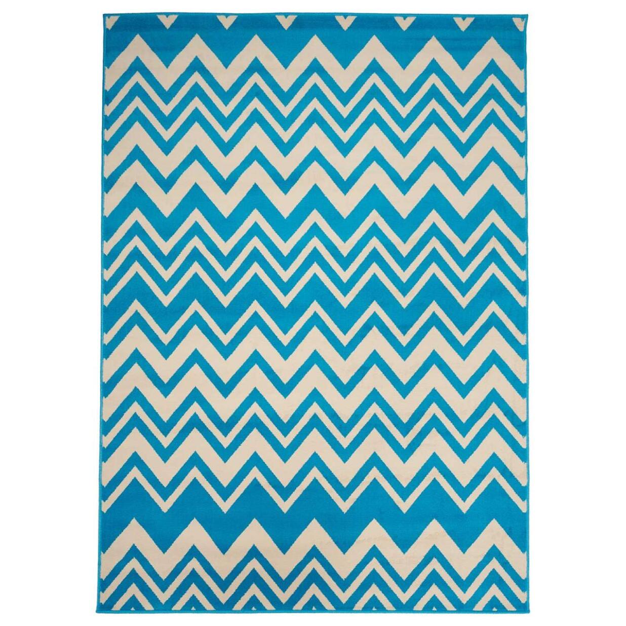 Tapis salon LYN1 Bleu 140x200 Fait en Europe Exclusivité BAË DÉCO