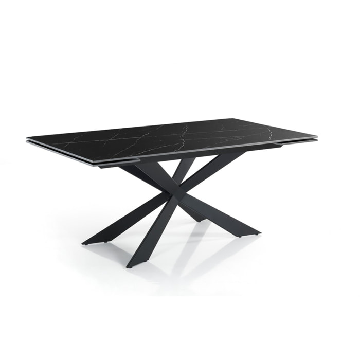 Tomasucci Table extensible MELVIN EVO 160 BLACK MARBLE - NOIR