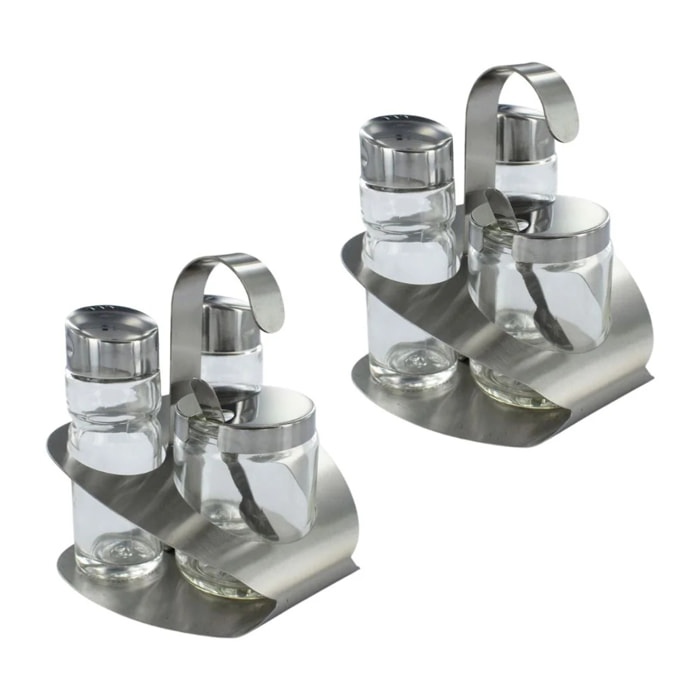 Set de 6 ustensiles de cuisine ensemble de sel et poivre Fackelmann Basic