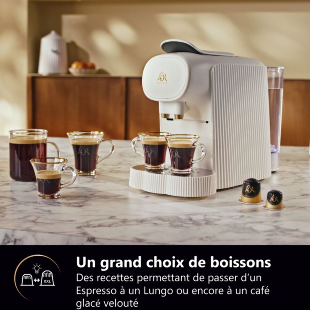 Cafetière à dosette PHILIPS LM9012/08 L'Or Barista Alessi Blanche, 19 bars