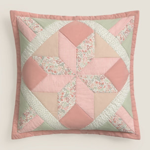 Funda de cuadrante algodón patchwork Crepat color rosa 100% Algodón