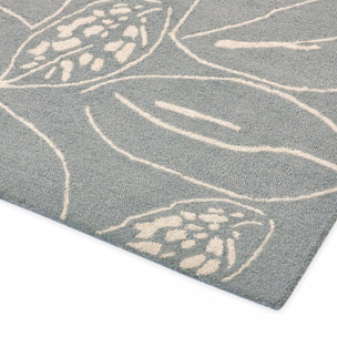 Tapis salon et chambre fait à la main en laine motif floral CHICDOUE