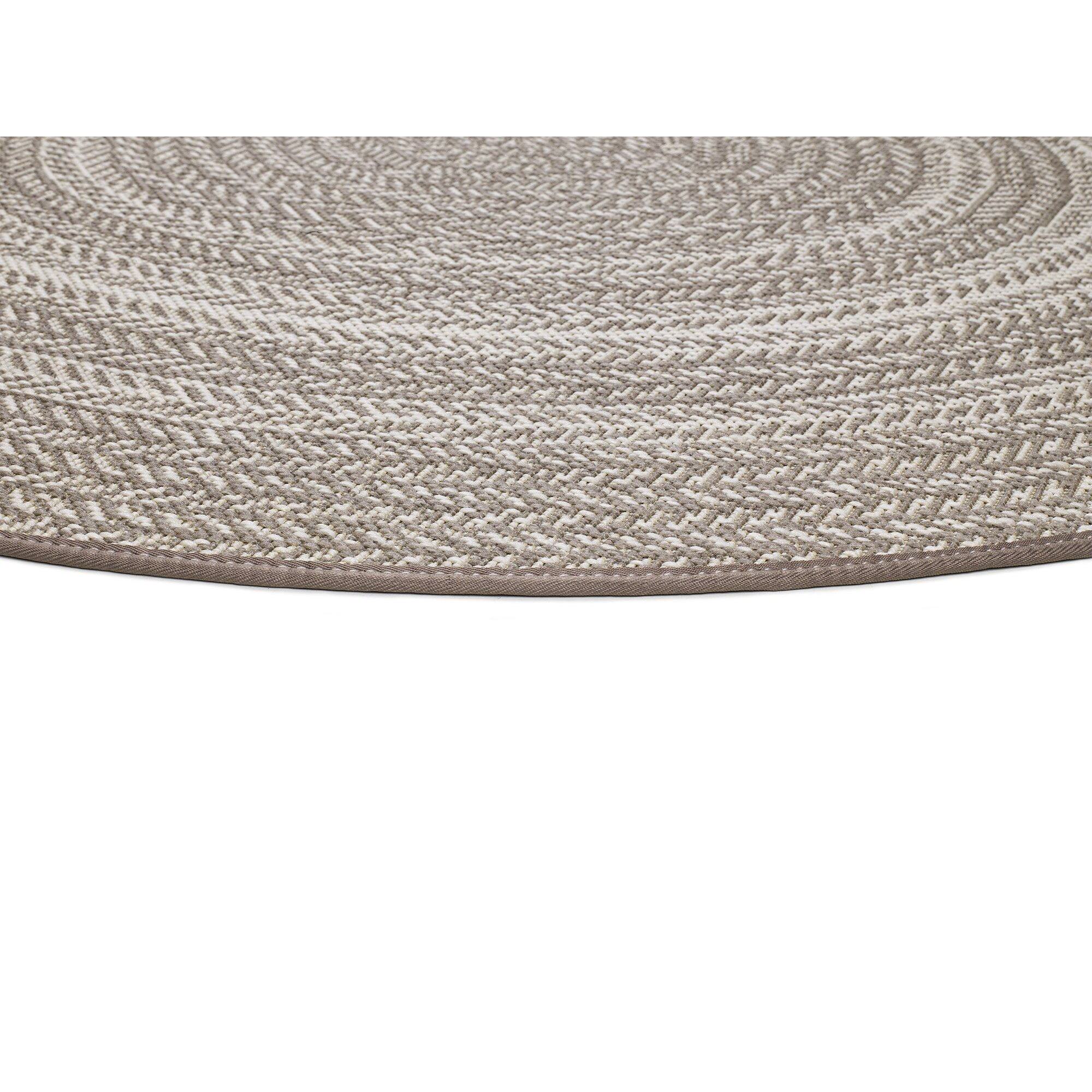 Alfombra de exterior-interior Silvana Lino, 120Ø cm