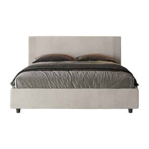 Cama con somier acolchada 160x190 tejido Norris 01 Labirinto 01 Rosal