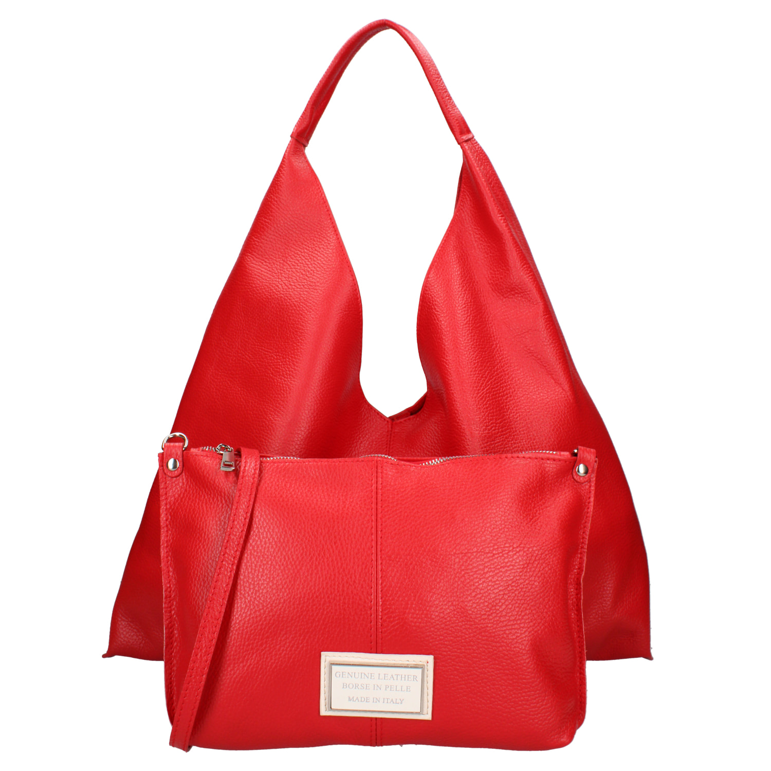 Borsa a sacca da donna In Vera pelle Made in Italy 46x30x12 cm