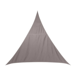 Voile d'ombrage triangulaire "Curacao" taupe 3x3x3m en polyester