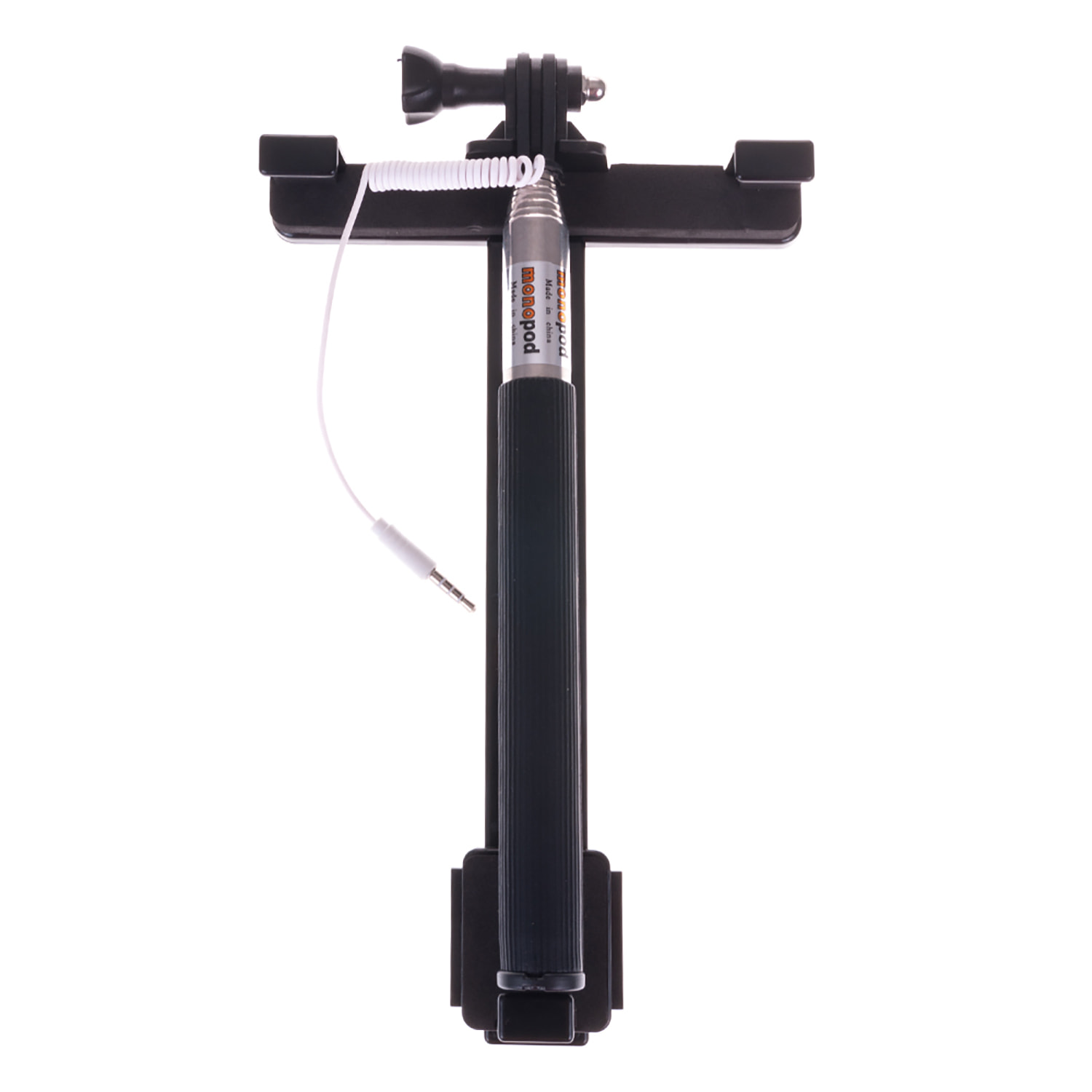 DAM Asta selfie con cavo per tablet 2x1x24 Cm. Colore nero