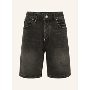 PHILIPP PLEIN Pantalones cortos vaqueros SKULL