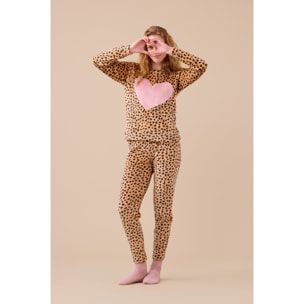 Pigiama donna ciniglia felpata - soft touch articolo animalier Noidinotte