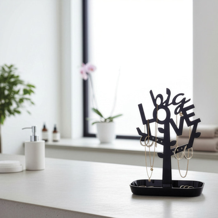 Arbre à bijoux Acier SYDNEY Noir Spirella
