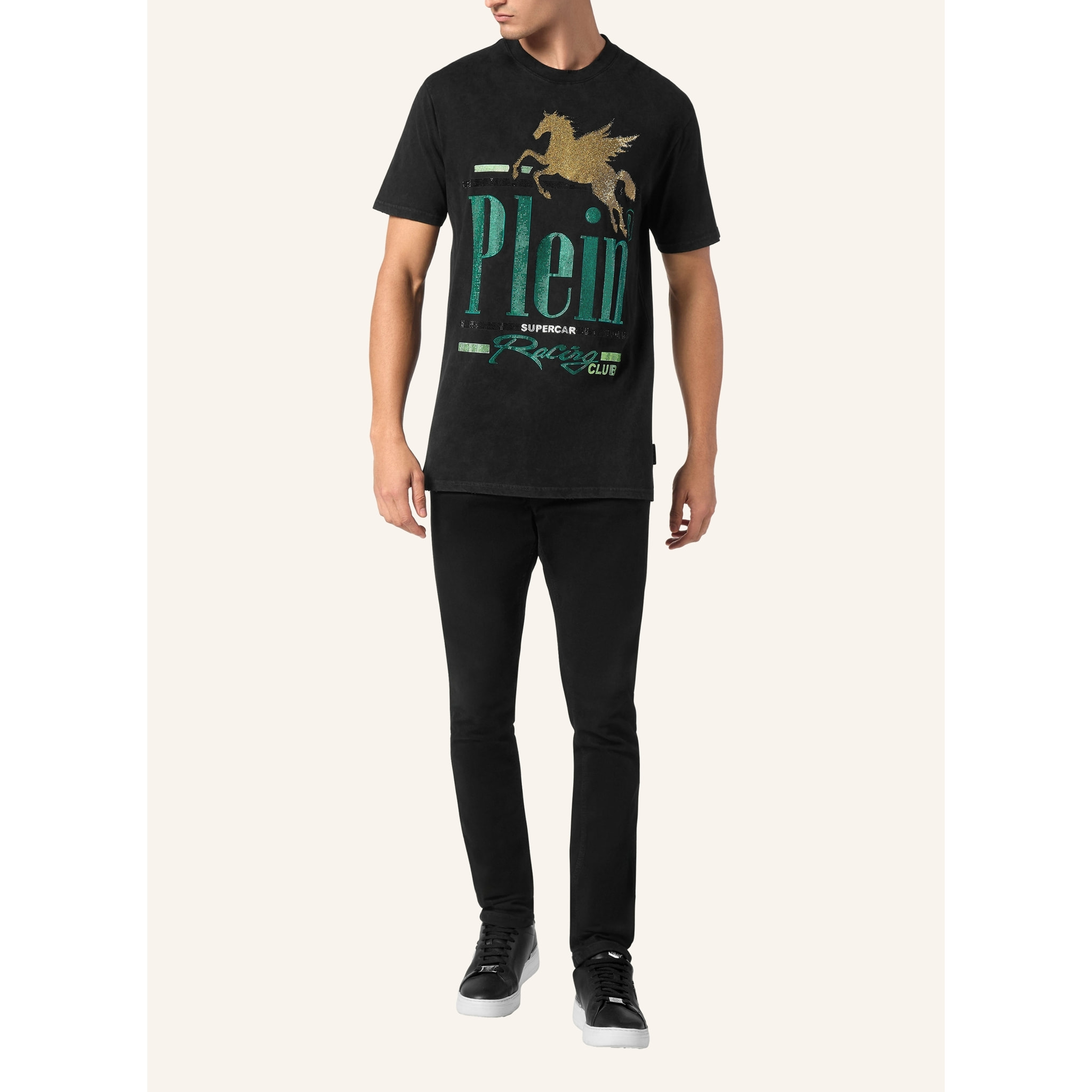 PHILIPP PLEIN T-Shirt Round Neck RACING