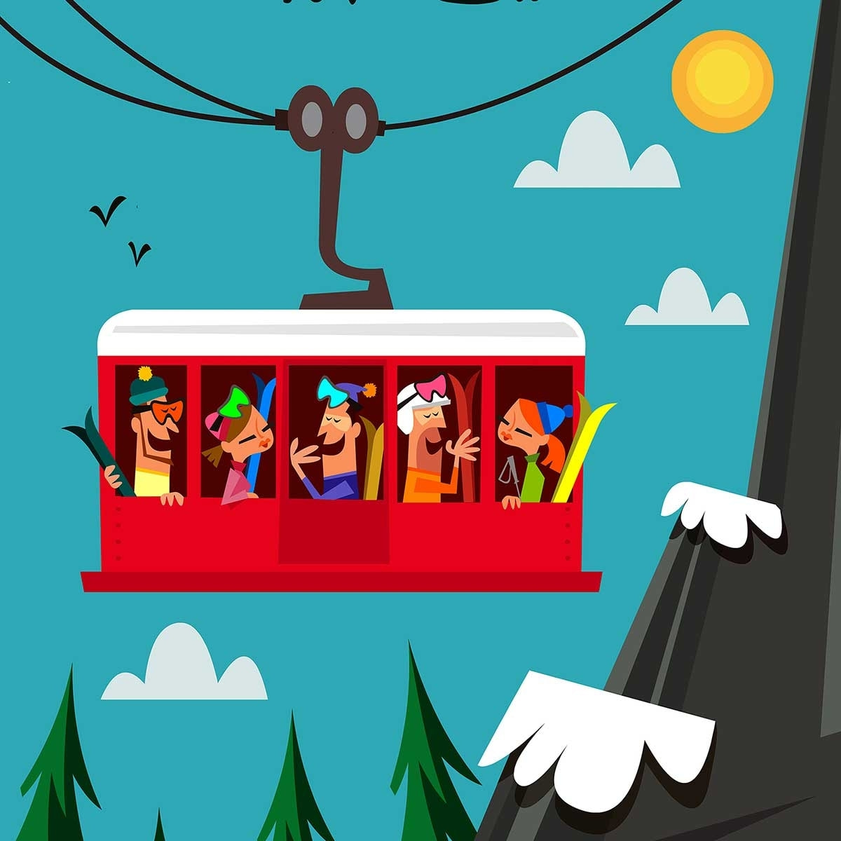 Tableau  les grands montets Tableau alu Dibond