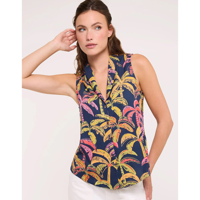 Blusa Sin Mangas Azul Marino - Celestial