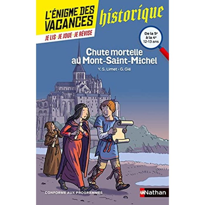 Gie, Gilbert | L'énigme des vacances - Chute mortelle au Mont-Saint-Michel - Un roman-jeu pour réviser les principales notions du programme - 5e vers 4e - 12/13 ans: De la 5ème à la 4ème | Livre d'occasion