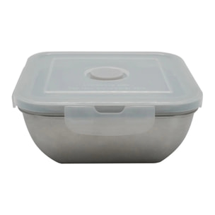 Lunch box en inox avec couvercle à clips Fackelmann Move