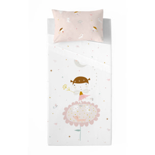 Haciendo el Indio - Juego de Sábanas Estampadas - Infantil - Incluye 1 Funda de Almohada - 100% Algodón - Patinadora