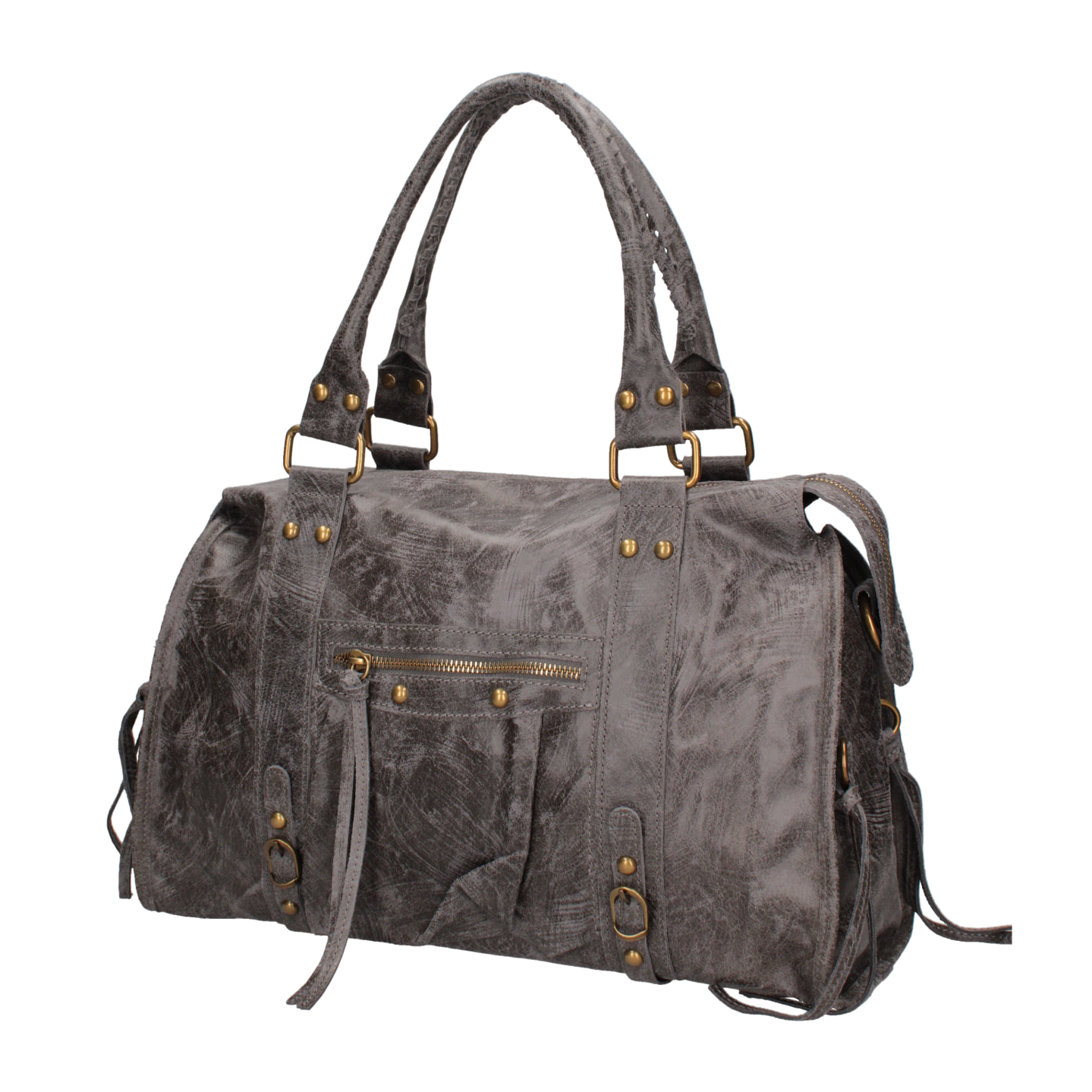 Borsa a spalla da donna - Modello Elara - Vera pelle - 41.0 x 28.0 x 13.0 cm