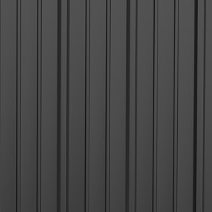 Cobertizo de Jardín Exterior 1,34 m² 161,5x94,5x196 cm Caseta de Jardín Exterior Metálica con 1 Puerta y Cerradura para Almacenamiento de Herramientas para Patio Terraza Negro Carbón