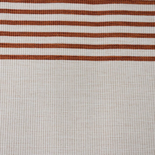 Tapis d'extérieur reversible Dako motif tendance blanc et orange